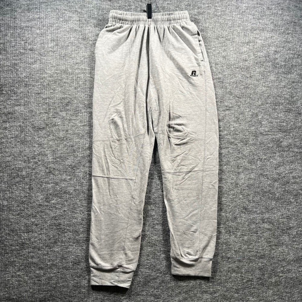 Russell Athletic Mens Grey Jogger Sweatpants Elastic Waist Size Small